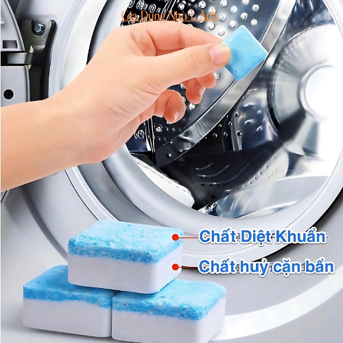 Hộp 12 Viên Vệ Sinh Lồng Máy Giặt, Viên Sủi Tẩy Sạch Cặn Bẩn-GDNLA