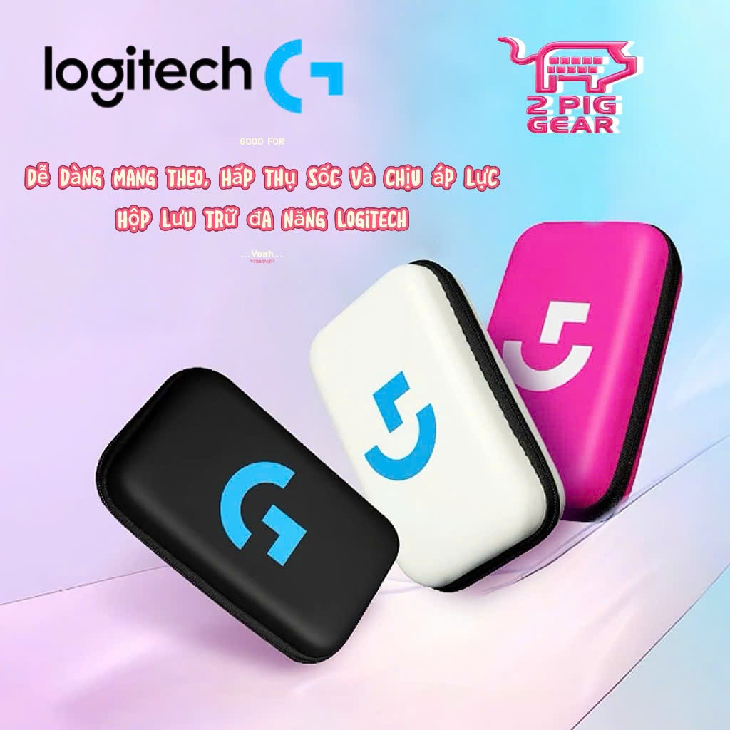 Logitech Hộp Đựng Chuột Đa Năng|Chống Sốc|Chống Nước|Bảo Vệ Tối Ưu|Tiện Lợi Chất Liệu Da PU Cao Cấp Màu Đen,Trắng,Hồng