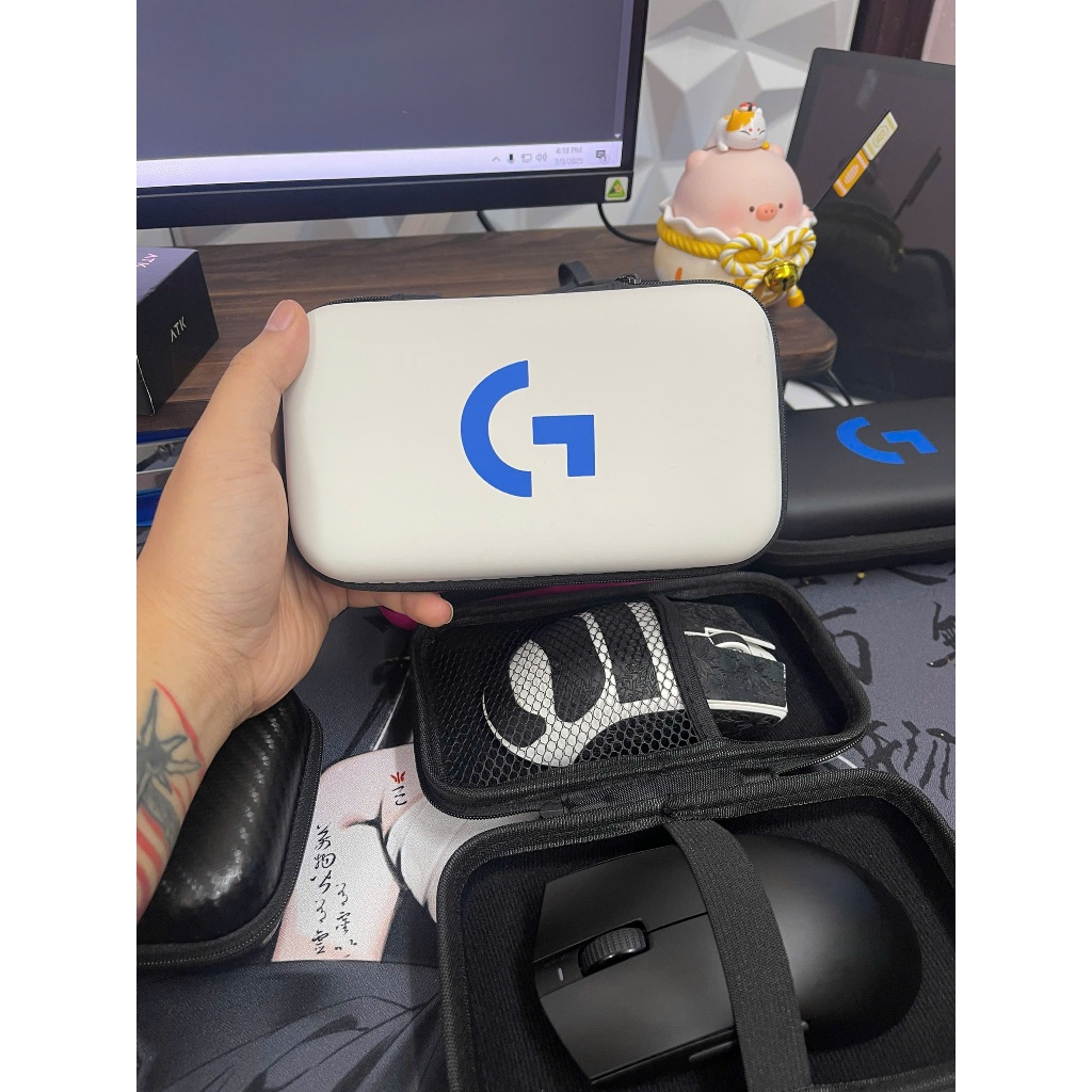 Logitech Hộp Đựng Chuột Đa Năng|Chống Sốc|Chống Nước|Bảo Vệ Tối Ưu|Tiện Lợi Chất Liệu Da PU Cao Cấp Màu Đen,Trắng,Hồng | BigBuy360 - bigbuy360.vn