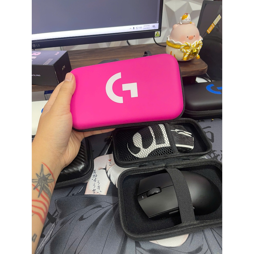 Logitech Hộp Đựng Chuột Đa Năng|Chống Sốc|Chống Nước|Bảo Vệ Tối Ưu|Tiện Lợi Chất Liệu Da PU Cao Cấp Màu Đen,Trắng,Hồng | BigBuy360 - bigbuy360.vn