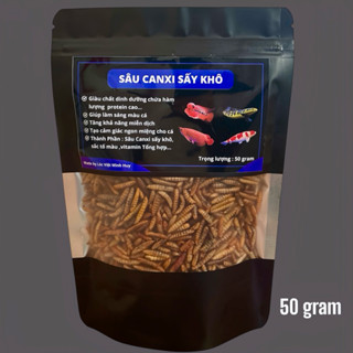  SÂU CANXI SẤY KHÔ KÍCH MÀU Thức Ăn Cá Lóc ,cá rồng và các Dòng săn mồi khác,Hỗ Trợ Tăng Màu-giúp sáng màu cá 
