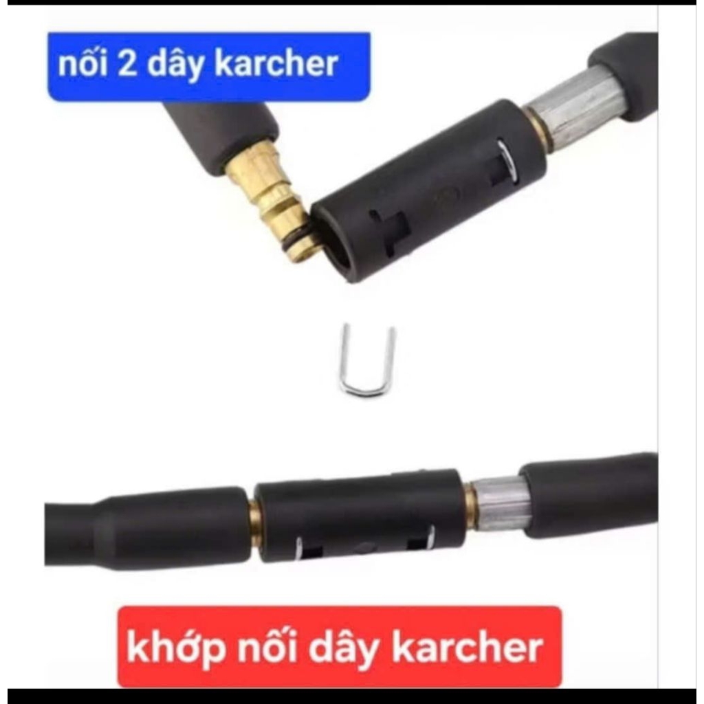 Đầu nối dây rửa xe karcher,  khớp nối dây rửa xe karcher, khớp nối dài dây karcher k2 đến k7 ( nối 2