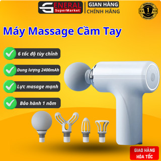 Máy Massage Cầm Tay Mini Cao Cấp Có Cảm Biến Chính Hãng Mát Xa Gun Bộ Máy Giãn Cơ Đấm Lưng Nhỏ Gọn 6 Chế Độ