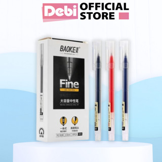 Combo 10 Bút Bi Nước Mực Gel Baoke PC5028 / 5028 Ngòi 0.5mm Ống Mực Lớn