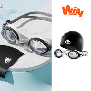 Kính bơi kappa Kèm mũ , kính bơi nam nữ thời trang,kính bơi chuyên nghiệp cho người lớn k101