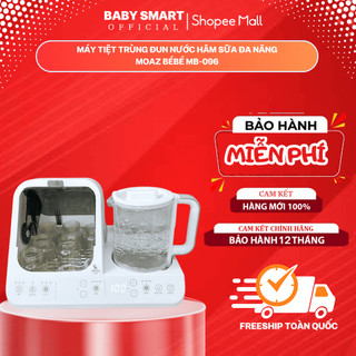 Máy tiệt trùng bình sữa tia UV Moaz Bebe MB096 đun nước hâm sữa siêu tốc cho bé bảo hành 12 tháng
