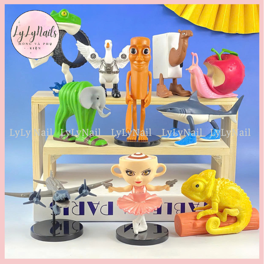 Mô hình PVC và 3D Tung Tung Sahur, Capuchina, Lirili Larila, Brainrot đồ chơi, trang trí, sưu tập cho trẻ em LyLy