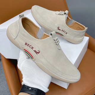 Giày da nam boy phố trẻ trung cao cấp, giầy lười chụp kỉ yếu đế cao du non mềm đúc nguyên khối khâu chắc chắn BERUNO g61