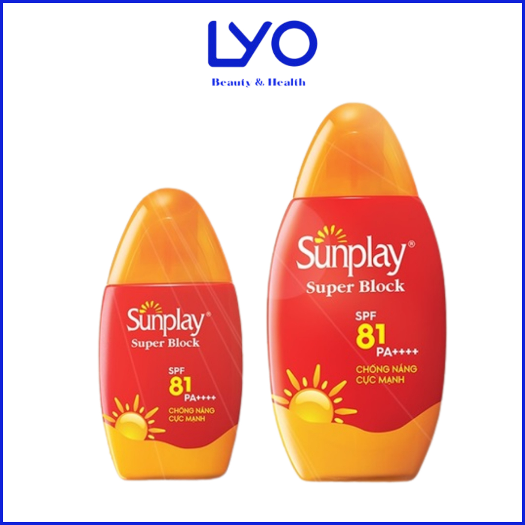 Kem Chống Nắng Dạng Sữa Sunplay Sử Dụng Liên Tục Ngoài Trời Sunplay Super Block SPF 81 PA++++  Dung 