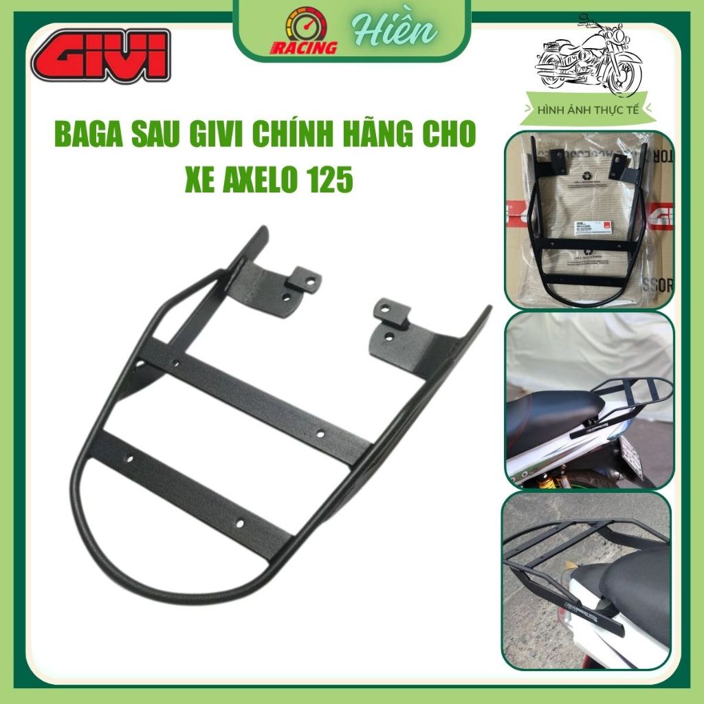 Baga Sau Givi Axelo 125, Baga Xe Máy Chính Hãng Sơn Tĩnh Điện Chịu Lực Cao Gắn Được Thùng Sau Givi