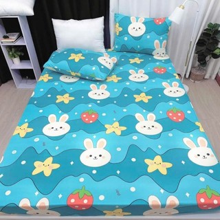 [Mới nhất]Bộ ga giường thun lạnh Hàn Quốc 4 món(1 ga bo chun+2 áo nằm+1 áo ôm) đủ size