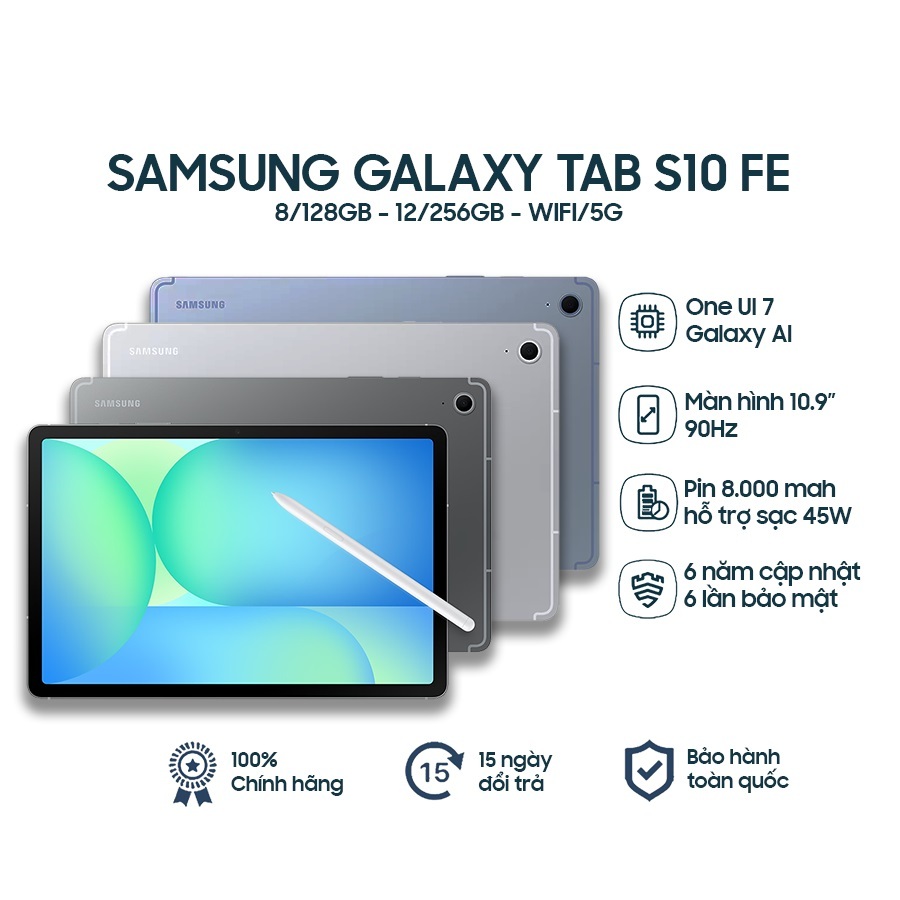 Máy tính bảng Samsung Galaxy Tab S10 FE Wifi / 5G - Hàng Chính Hãng | BigBuy360 - bigbuy360.vn