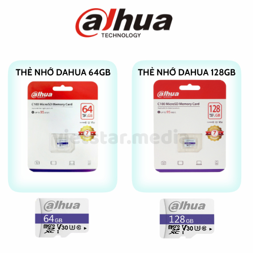 Thẻ nhớ 64gb/126gb Dahua, sử dụng cho mọi thiết bị, bảo hành 2 năm