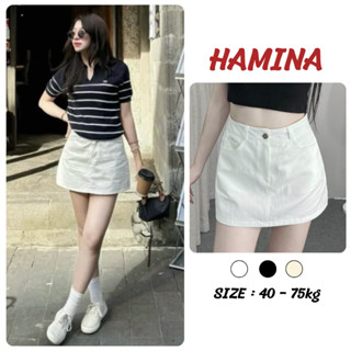 Chân Váy Kaki Dáng Ngắn Có Lót Trong BigSize Hamina - Chân Váy Fasion Kaki Cạp Khuy 255