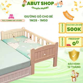 Giường ngủ cho bé , Giường quây 3 mặt 4 mặt ghép chung giường bố mẹ có cầu thang lên xuống - ABUT SHOP