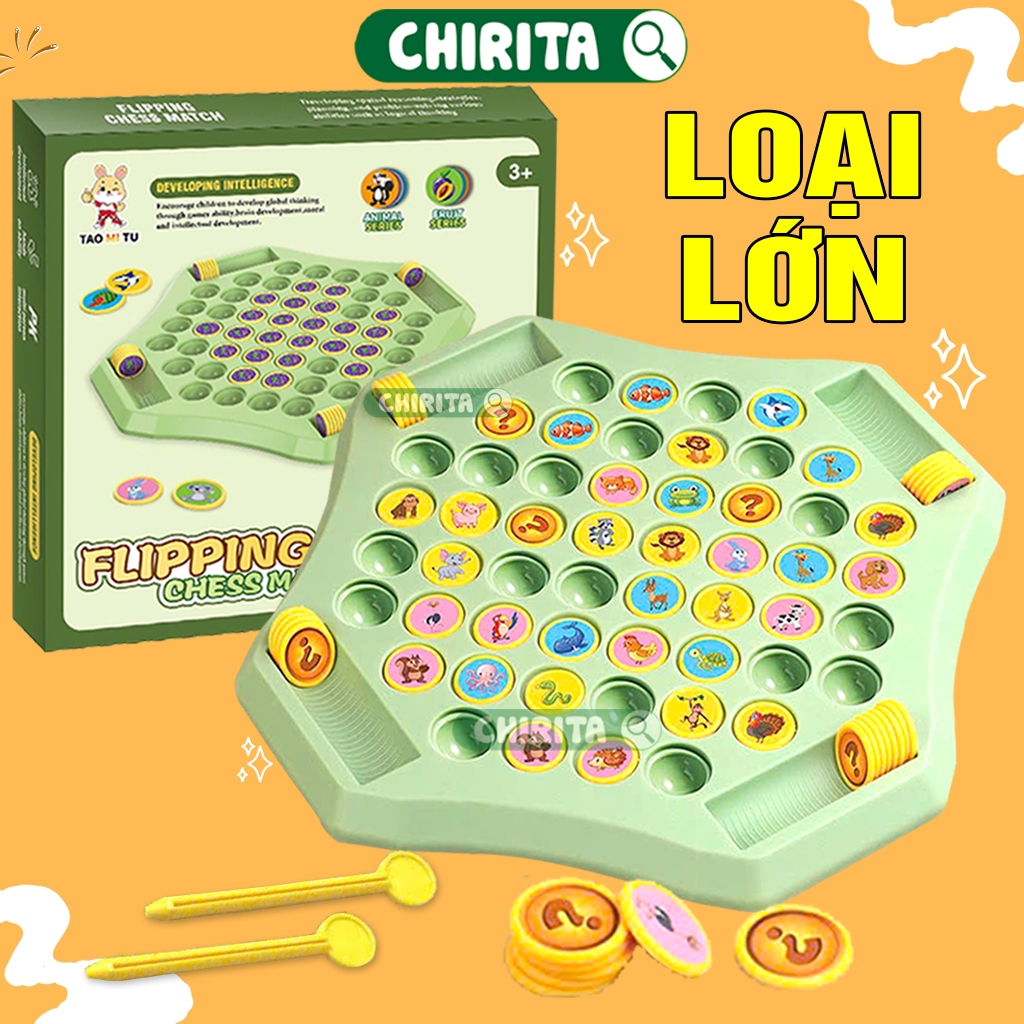 Đồ Chơi Cờ Lật Luyện Trí Nhớ Với Nhiều Chủ Đề Động Vật, Trái Cây Board Game - Đồ Chơi Xếp Hình Cho Bé Chirita