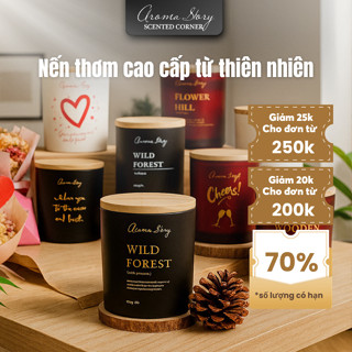 Nến Thơm Quà Tặng Cao Cấp, Tự Nhiên Aroma Story Giúp Thư Giãn, Dễ Ngủ Với Nhiều Hương, Size Đa Dạng
