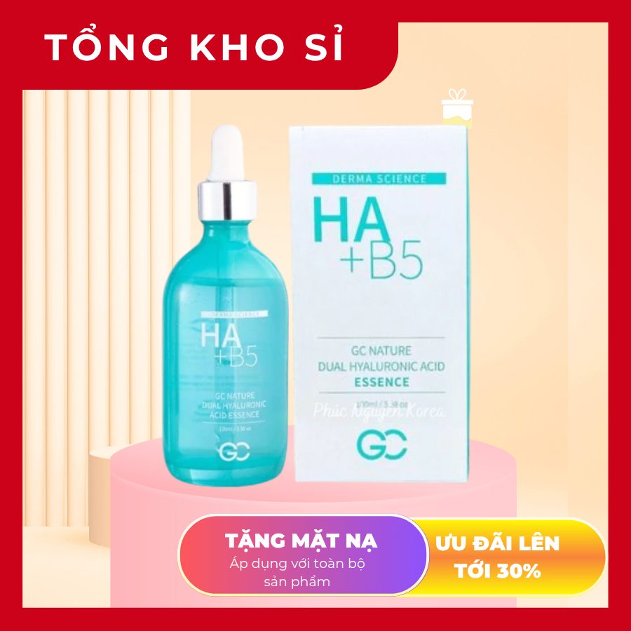 [Chính hãng] Serum dưỡng da HA B5 GC ESSENCE cấp ẩm phục hồi da căng bóng mịn màng