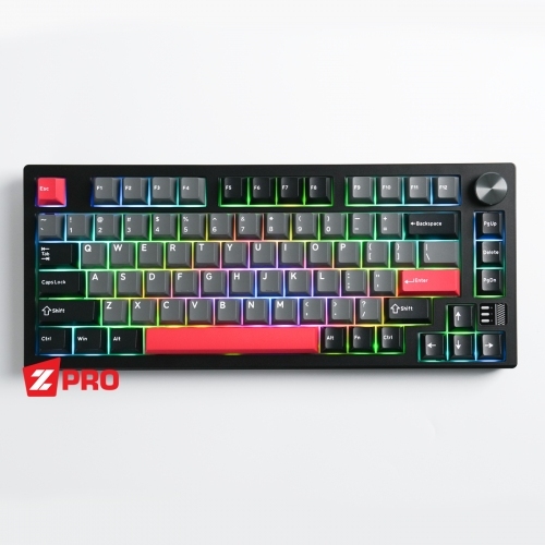 Bàn phím cơ EK75 Pro AL - Black (Case Nhôm, 3 Mode)