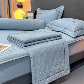 Bộ chăn ga gối trần Mark jacob đặc biệt chăn trần vẫn có khoá kéo lồng dc ruột chất liệu cotton linen vô cùng thoáng mát