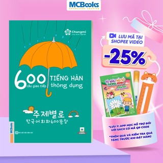Sách - 600 câu giao tiếp tiếng hàn thông dụng dành cho người tự học