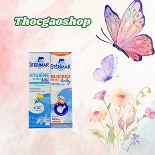   Thóc Gạo Shop 89  Xịt mũi muối biển cá heo Sterima màu vàng và màu cam 100ml hỗ trợ hệ hô hấp của bé luôn mạnh khoẻ 