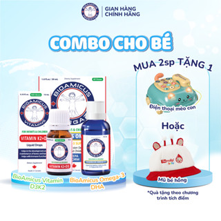 Bộ Đôi Cho Bé - BioAmicus Vitamin K2 & D3 & BioAmicus Omega-3 DHA