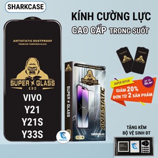  Kính cường lực Vivo Y21 Y21S Y33S cao cấp full màn miếng dán bảo vệ màn hình đt shark case 
