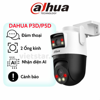Camera Wifi 2 Ống kính Ngoài trời DAHUA P3D/P5D có đèn LED và còi hú, Bảo hành sửa chữa 2 năm chính hãng