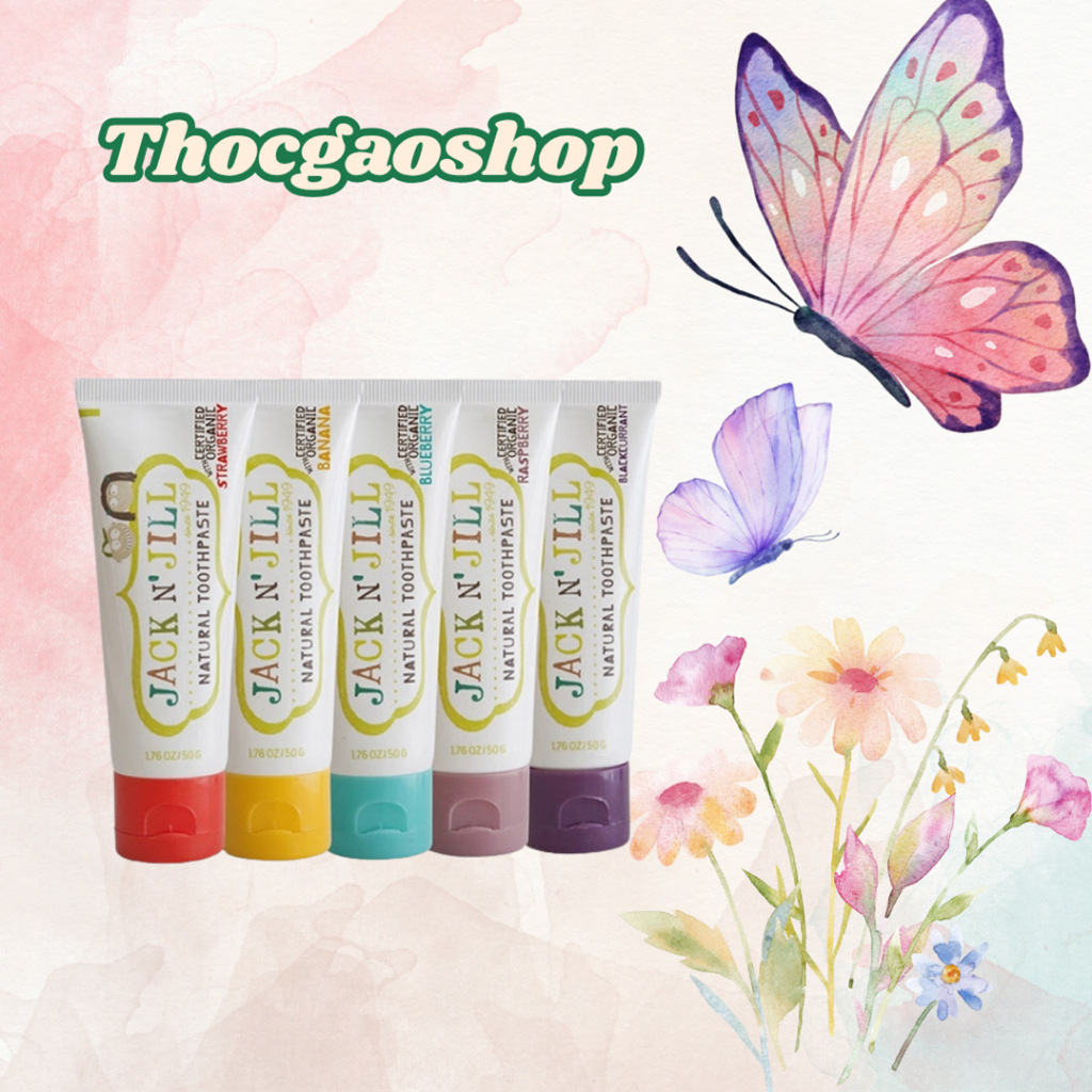 (Thóc Gạo Shop 89) Kem đánh răng hữu cơ Jack n Jill Úc