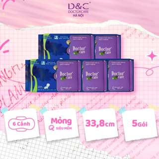 Combo Băng vệ sinh thảo dược Doctor Care ban đêm gói 3 miếng 33.8cm 2 lớp chống tràn Doctor Care Hà Nội Store