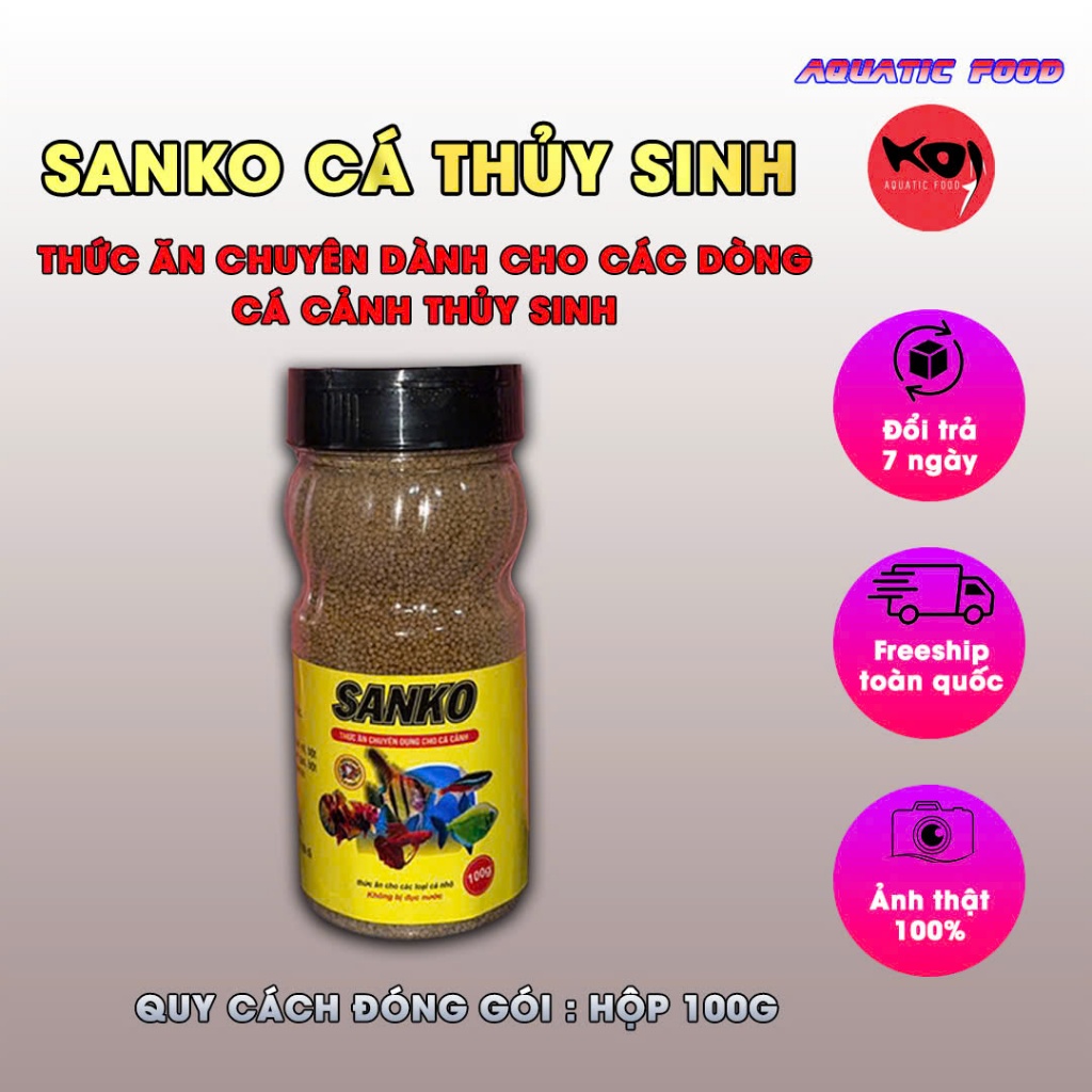 Thức ăn cho cá thủy sinh Sanko 100g