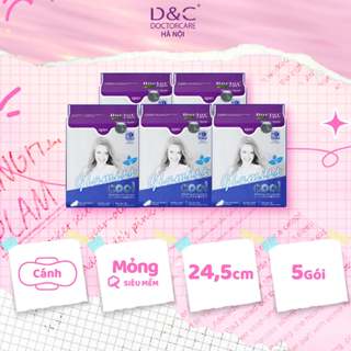 Combo 5 gói băng vệ sinh thảo dược Glamiss ban ngày 24cm Doctor Care Hà Nội Store