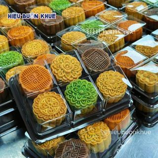 50 Hộp Nhựa Đựng Bánh Trung Thu Mini, Lava, Bánh Dứa, Mọchi 25g-50g 6 Ngăn Lõi Tròn [FG332/ FG334/ FG335 nâu]