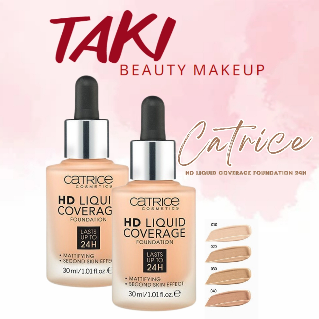 Kem Nền Catrice HD Liquid Coverage Foundation 24h màu 002 005 008 010