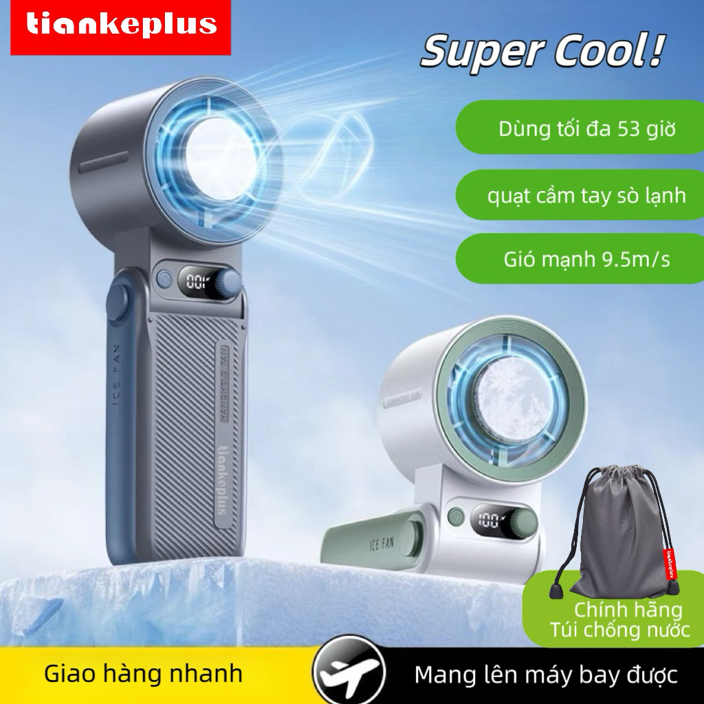 Tiankeplus TF30 Ultra Cầm Tay Siêu Bền Pin, Chức Năng Lạnh, Gió Mạnh, Gấp Gọn Tiện Lợi, Bảo Hành 6 Tháng Quạt Điều Hòa | BigBuy360 - bigbuy360.vn