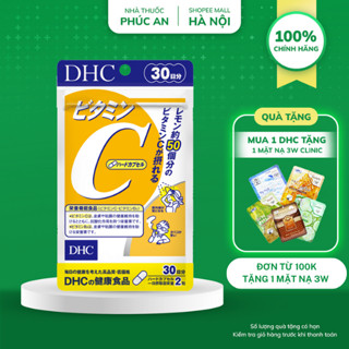 Viên uống vitamin C DHC Nhật Bản hỗ trợ sáng da, mờ thâm, tăng sức đề kháng gói 30 - 90 ngày