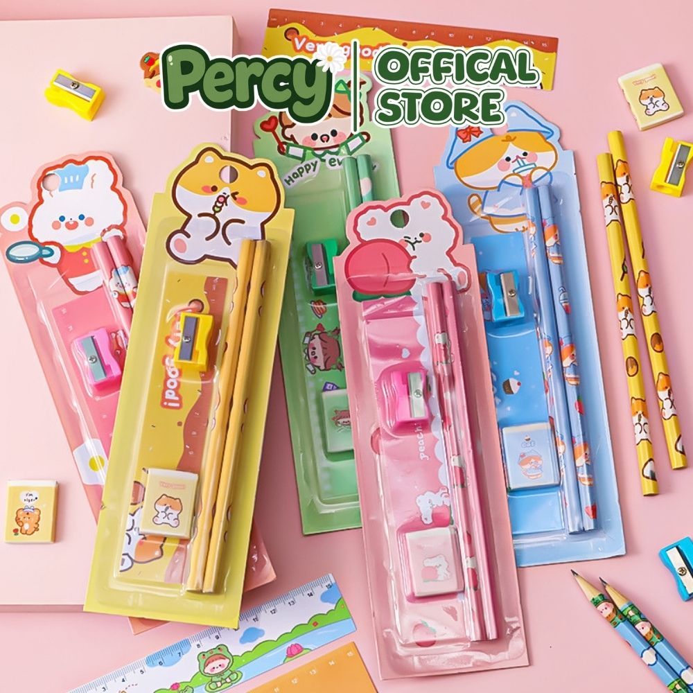 Set 5 hộp Quà Tặng Cuối kỳ Học Sinh quà khen thưởng giá rẻ cho bé, Đồ Dùng Học Tập Văn Phòng Phẩm