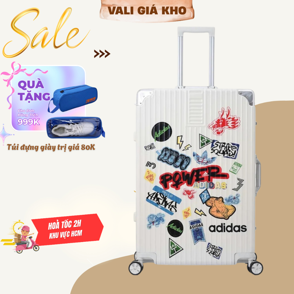 [Vali Trúc Anh] Vali ADIDAS CHÍNH HÃNG - 20inch/24inch/28inch - MÀU TRẮNG