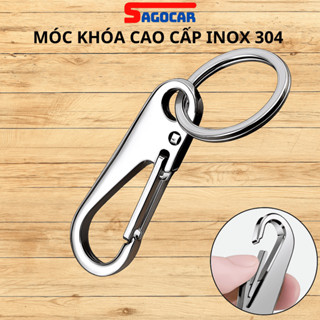 Móc chìa khóa xe ô tô, xe máy bằng inox 304 không gỉ không mòn, sáng bóng, siêu bền. Móc khóa kim loại cao cấp cho nam