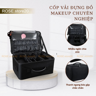 Cốp vải đựng đồ makeup chuyên nghiệp bản 2024 kích thước cực lớn, rộng hơn bản thường 50% lần