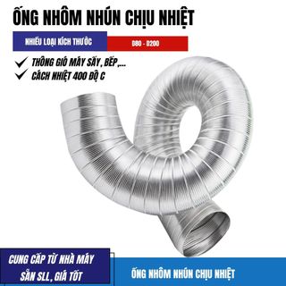  Ống nhôm nhún chịu nhiệt cao ống dẫn khí máy sấy bền bỉ 3m  ống 