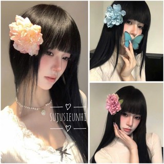  Kẹp tóc bông hoa mẫu đơn ngọt ngào tươi mát phong cách công chúa phụ kiện cài đầu đi biển 