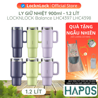 Ly giữ nhiệt LocknLock 900ml-1.2 Lít có ống hút, Chính hãng, Balance Grip Tumbler LHC4397 LHC4398 - HAPOS OFFICIAL