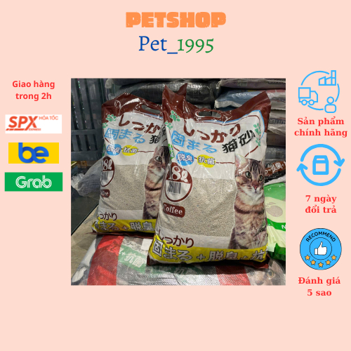 Cát vệ sinh cho mèo Nhật Bản Kitty 18L Ít bụi và siêu tiết kiệm Cát Nhật trắng Kitty 18L