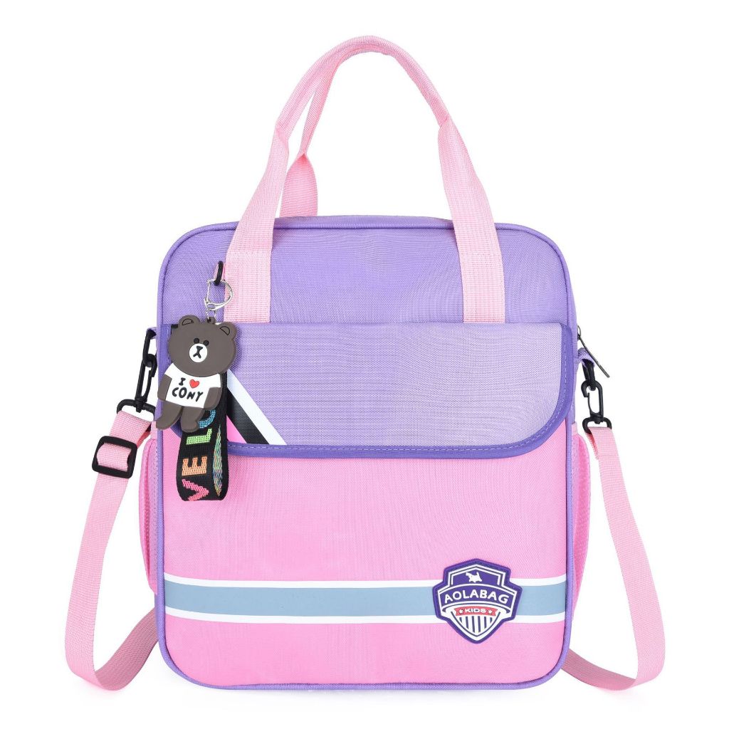 Túi Đeo Chéo Học Thêm Cho Bé Trai Bé Gái | Túi Vải Canvas Chống Nước Dễ Thương Đi Học - Nhiều Màu Si