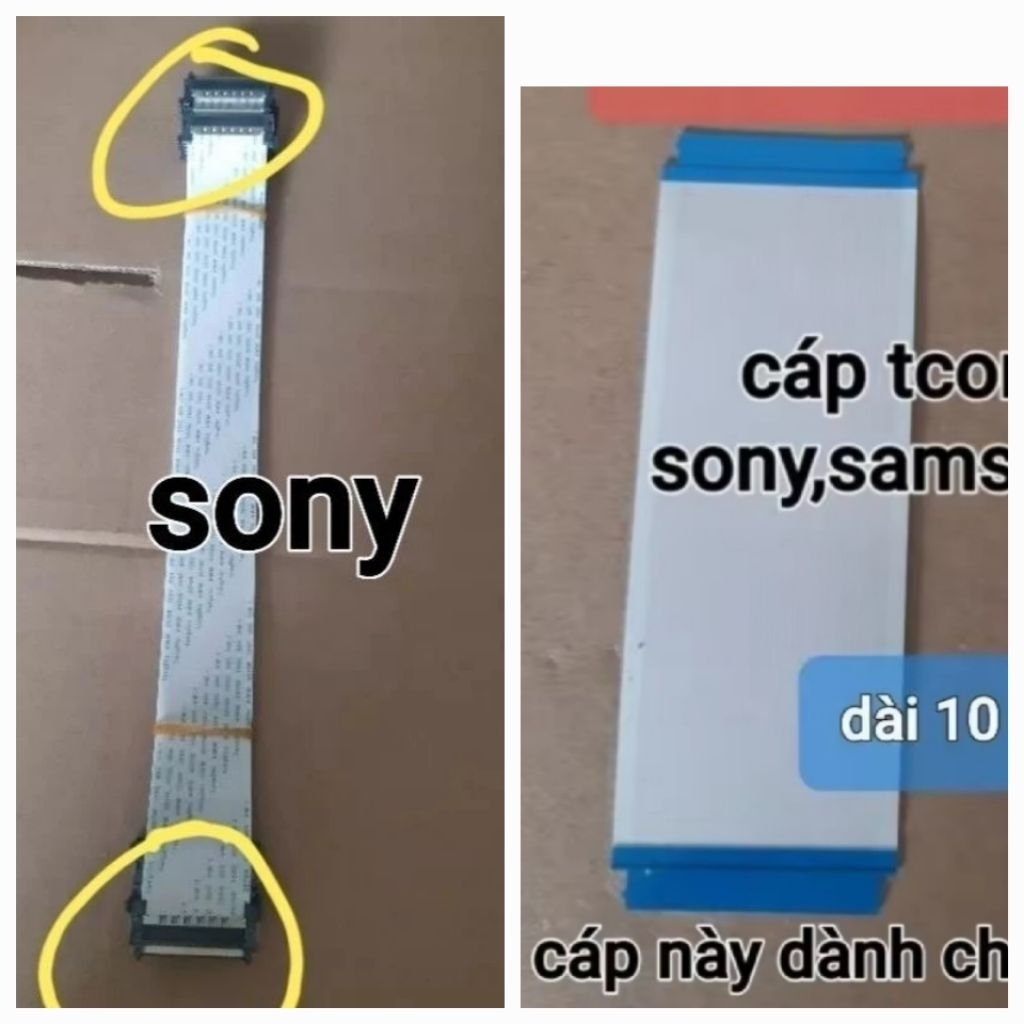 Cáp SONY, cáp tcon, lvds cho các loại tivi sony