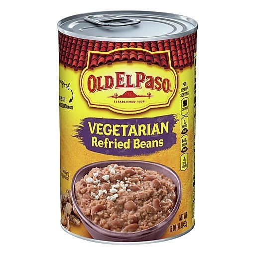 (Mỹ) Đậu Cúc Nghiền Chay Old El Paso Lon 453g – Ăn Chay Kèm Nachos, Tacos, Burritos Chuẩn Vị TexMex