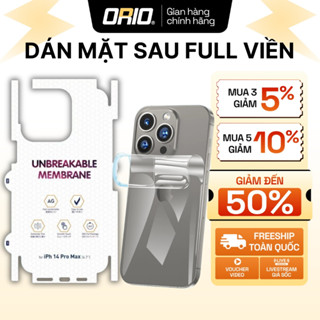[Tặng Bộ Vệ Sinh] Miếng Dán Mặt Lưng Full Viền iPhone PPF ORIO Chống Vân Tay ,Chống Trầy Xước Va Đập
