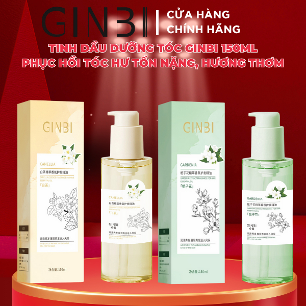 Tinh Dầu Dưỡng Tóc GINBI 120ML - Phục Hồi Tóc Khô Xơ, Hư Tổn Nặng, Không Bết, Tóc Bóng Mượt Hương Hoa Thơm